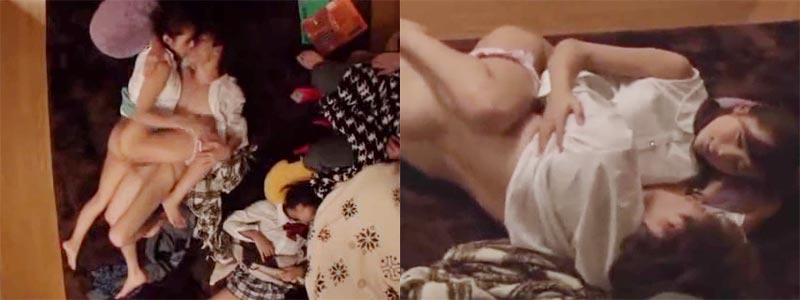 このスリルたまらない!爆睡中の妹の真横で彼氏を寝取っちゃう姉☆